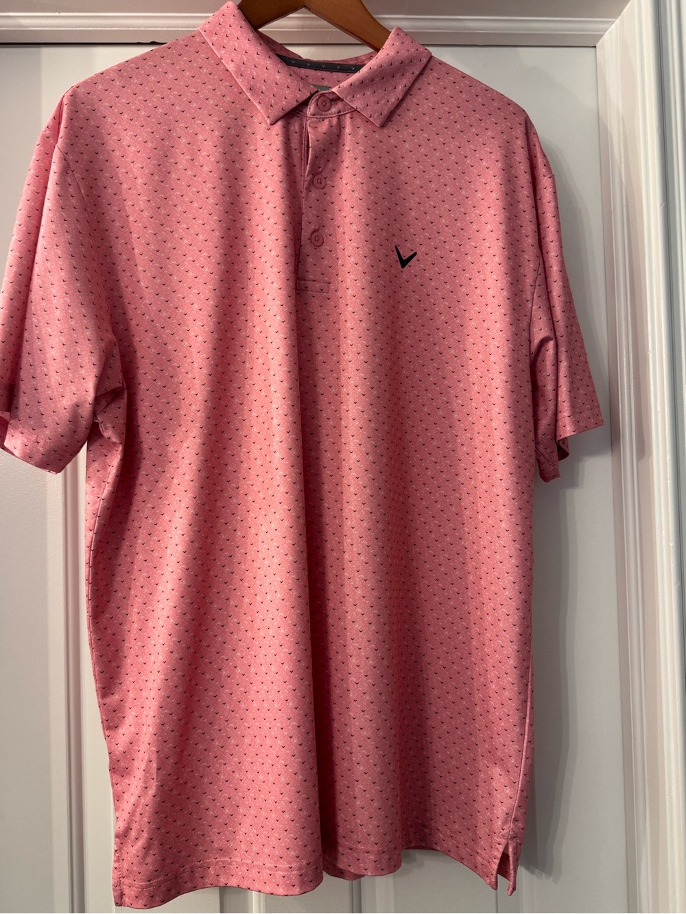 Callaway Opti-Dry pink golf polo